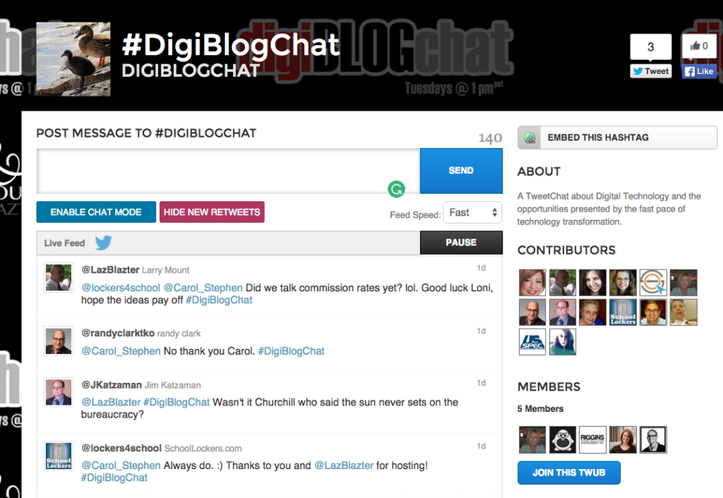 On Twubs, people can join as contributors or members of a chat
