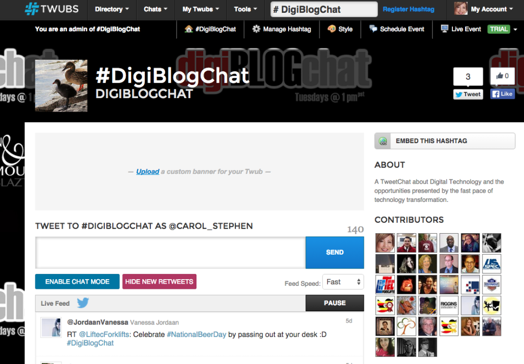 Twubs can help with a Tweetchat