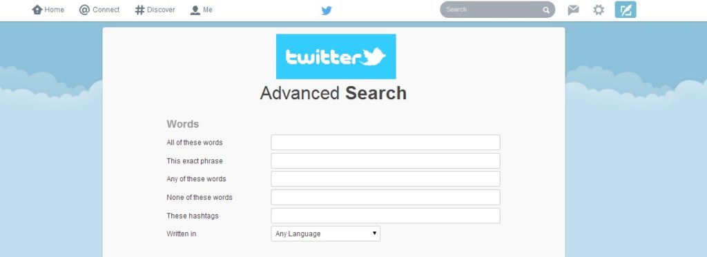 advanced twitter search not working