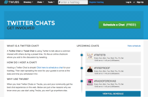 Twubs is a free and easy-to-use tool to help you manage your Twitter chat