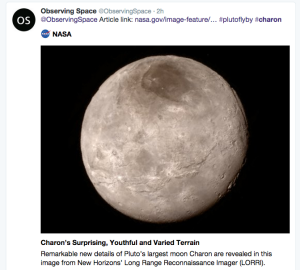 If Your Audience Enjoys Science, You Could Tweet about Charon
