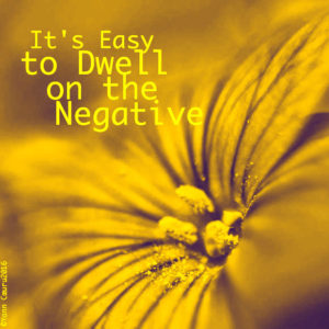It's Easy to Dwell on the Negative