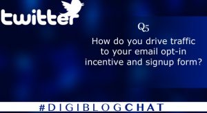 Q5. How do you drive traffic to your email opt-in incentive and signup form?