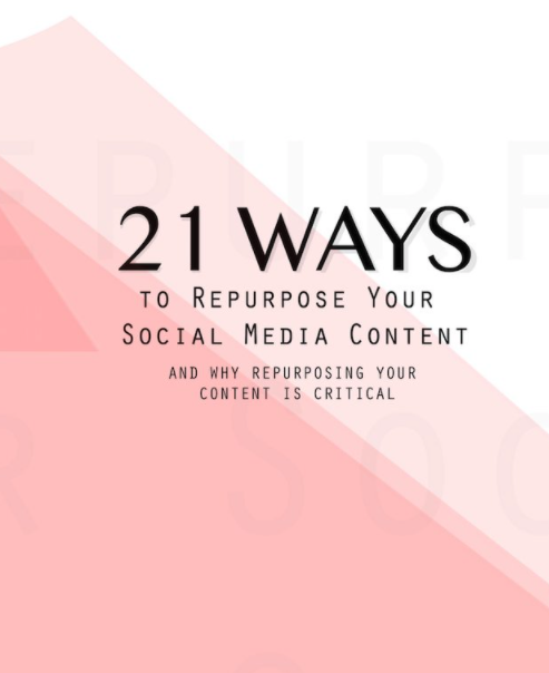 21 Ways To Repurpose Your Social Media Conent