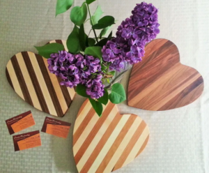Lovely cutting boards from Creative Woodworking of Vermont